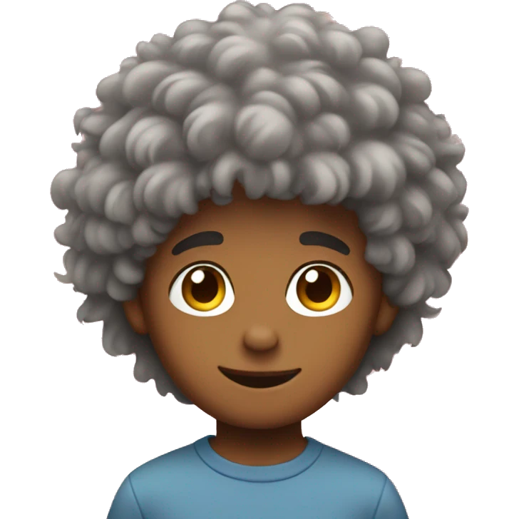 a boy with fluffy hair  emoji