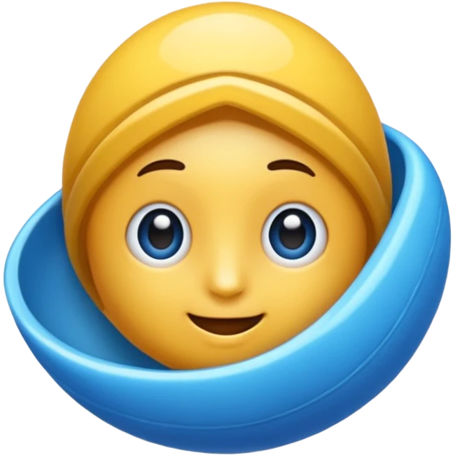 Un emojin de concha de vieira azul  emoji