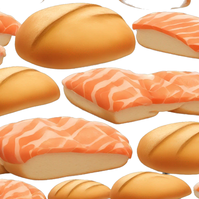 bread with salmon emoji