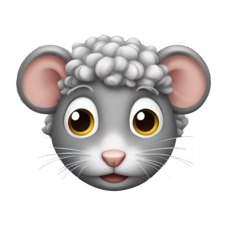 Rat with curly hair emoji
