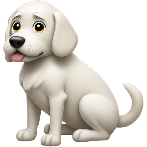 Dog pooping emoji