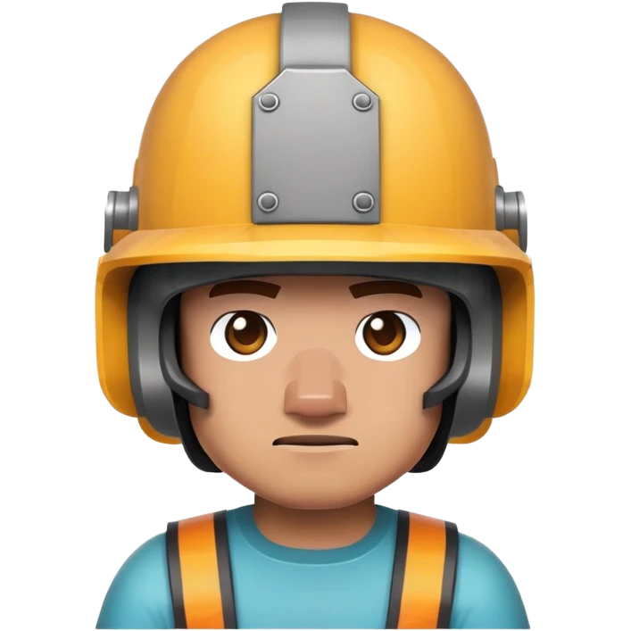 Minecraft character wearing a helmet emoji