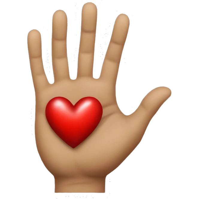 🫰🏽place a red heart just above the crossed fingers emoji