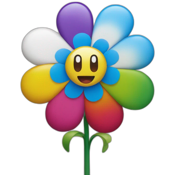 takashi murakami flower emoji