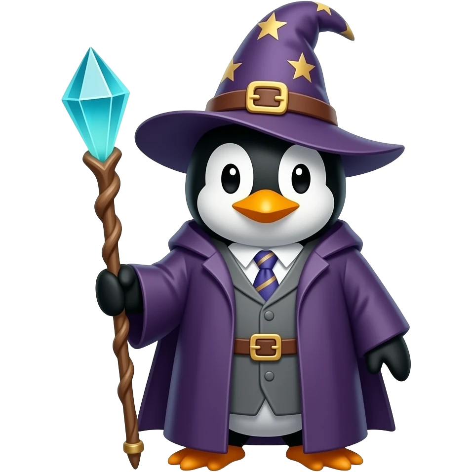 Penguin Wizard emoji