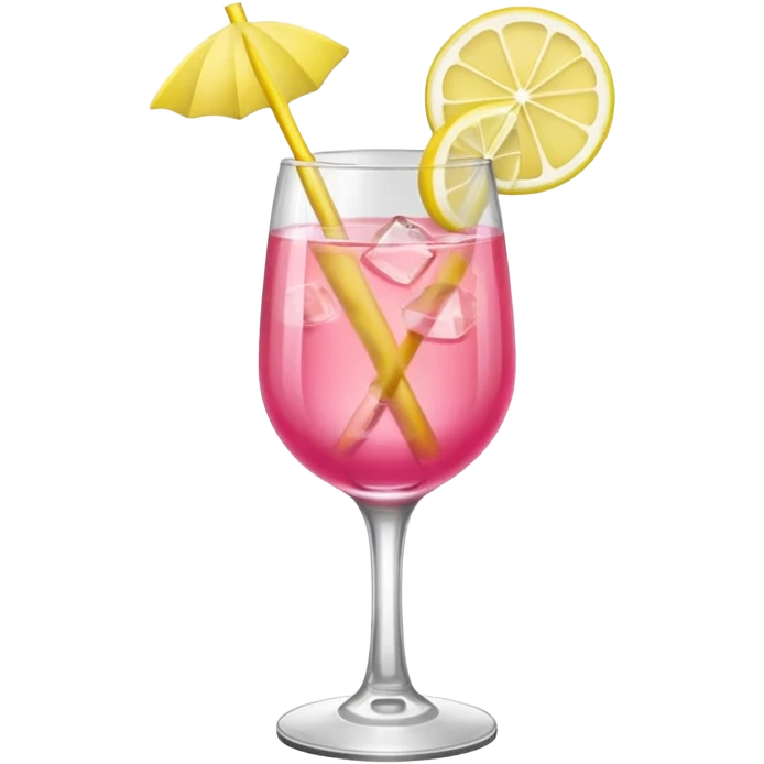 Cocktail Pink With Lemon emoji