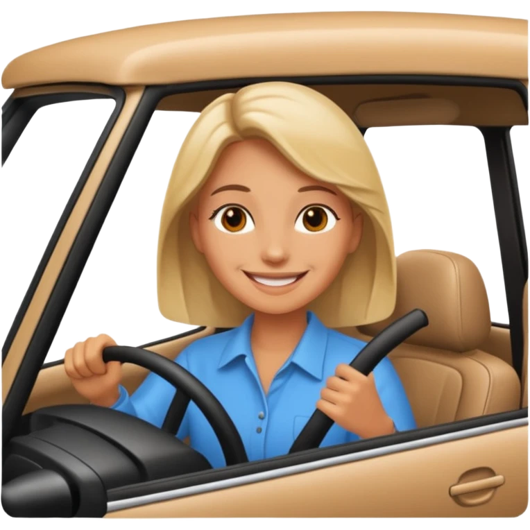 person driving a car emoji