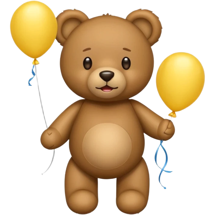 Emoji teddy with a baloon emoji