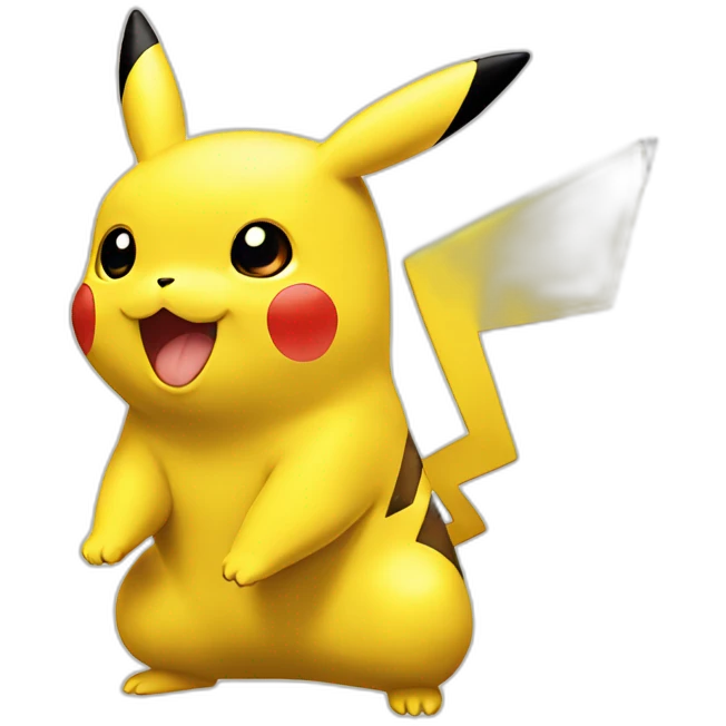 Pikachu avec salamèche emoji