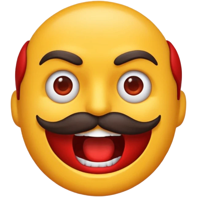 crea una imagen con un emoji Furioso sin bigote emoji