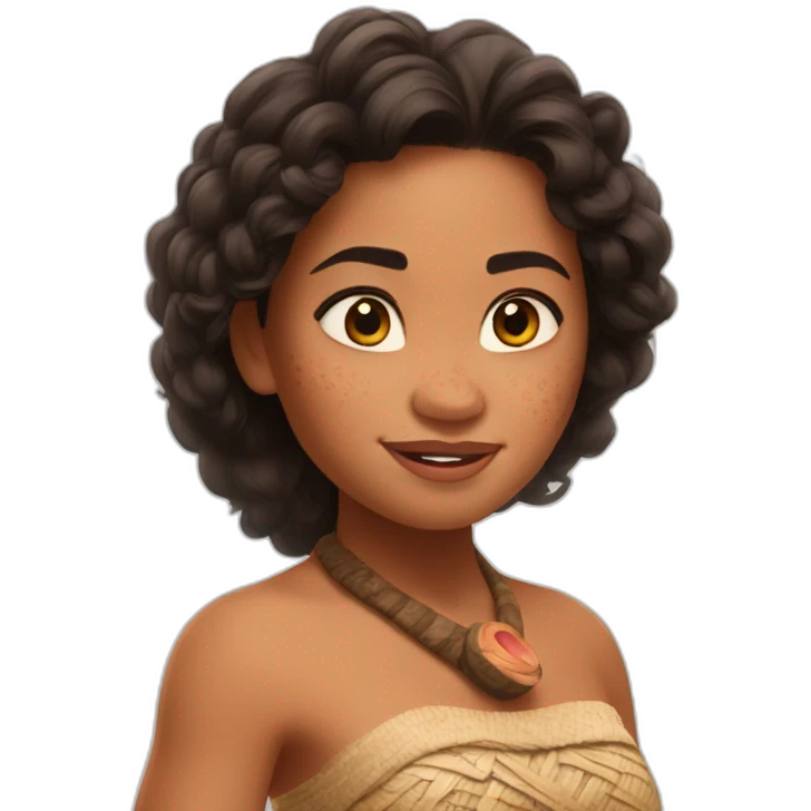 Moana from Disney movie emoji