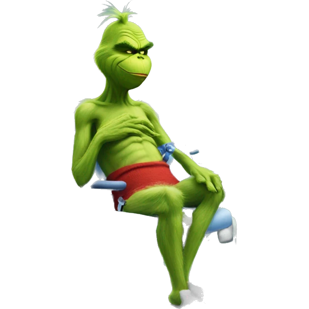 The grinch getting knee surgery  emoji