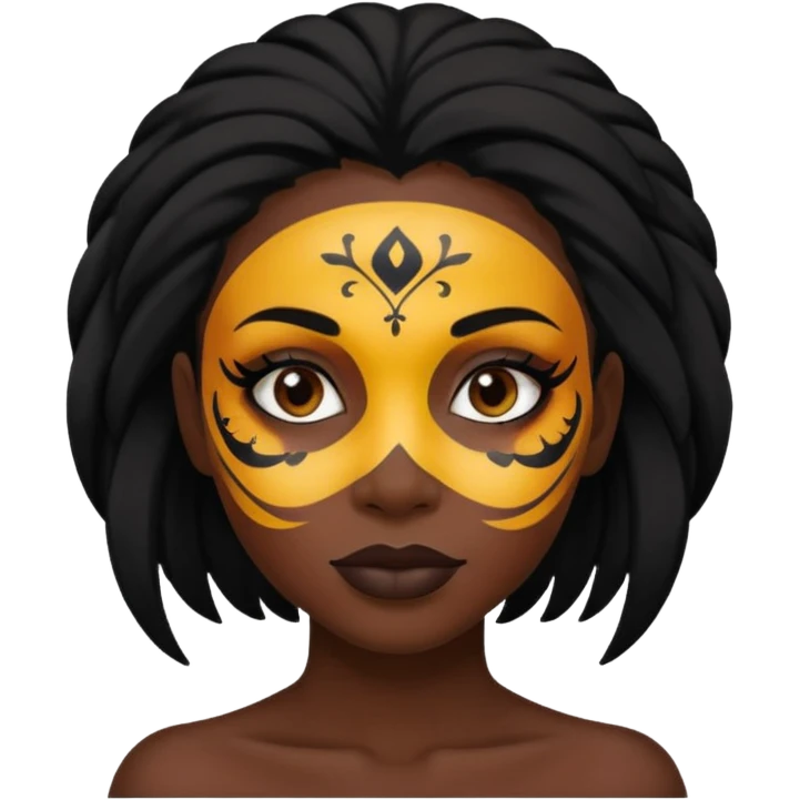face painted black woman  emoji