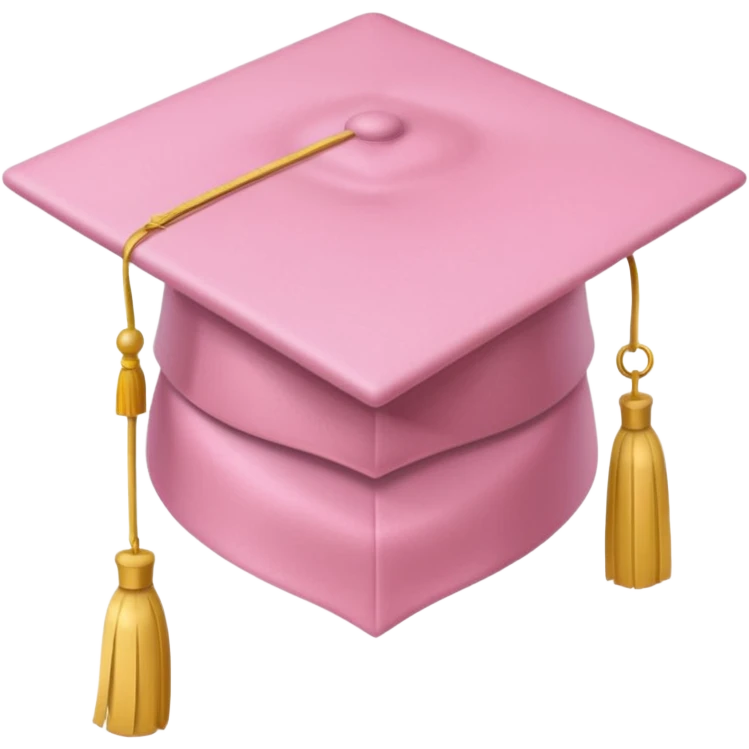 light pink graduation hat emoji