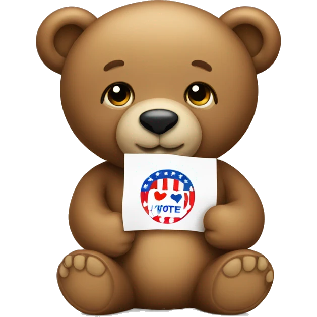 teddy bear voting  emoji