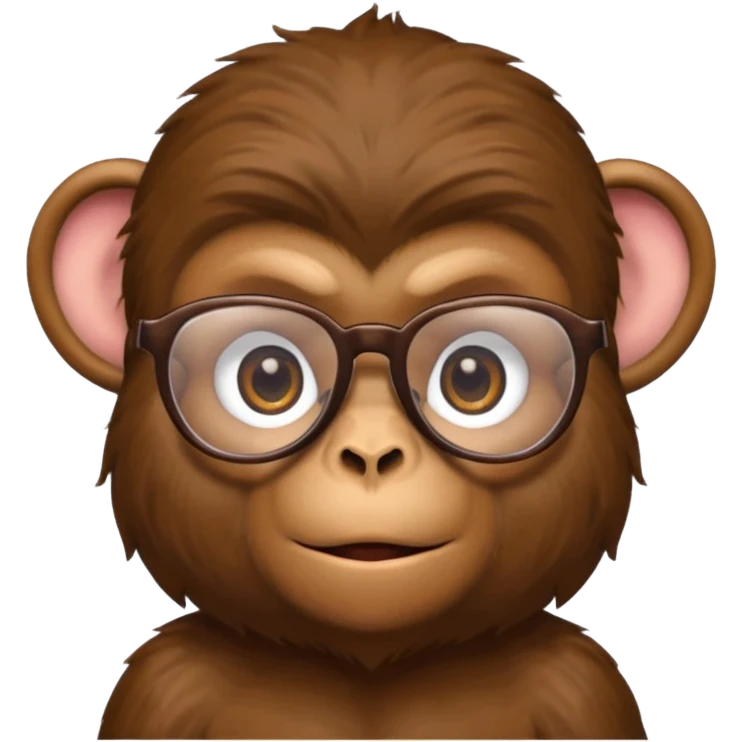 monkey reading glasses emoji