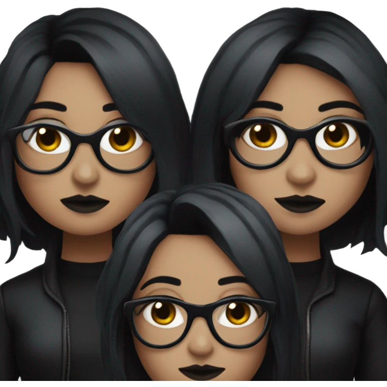 Goth emo mom with glasses emoji