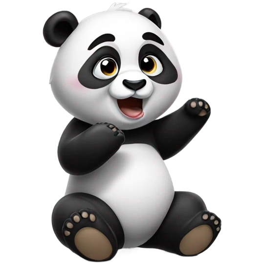 Panda throwing kisses emoji