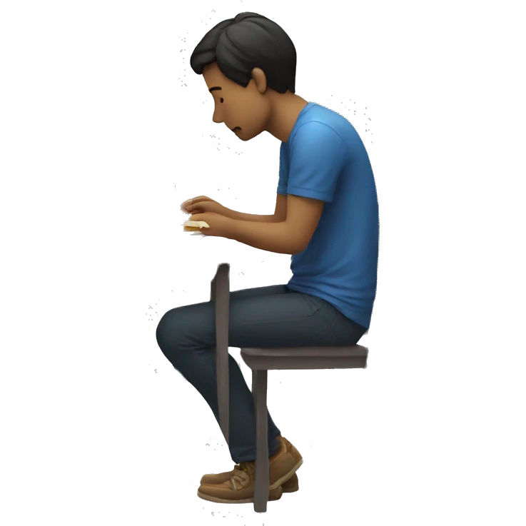 person who eating alone emoji