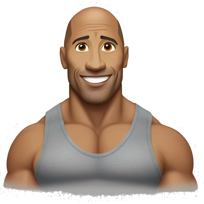 dwayne johnson’s singulier look emoji
