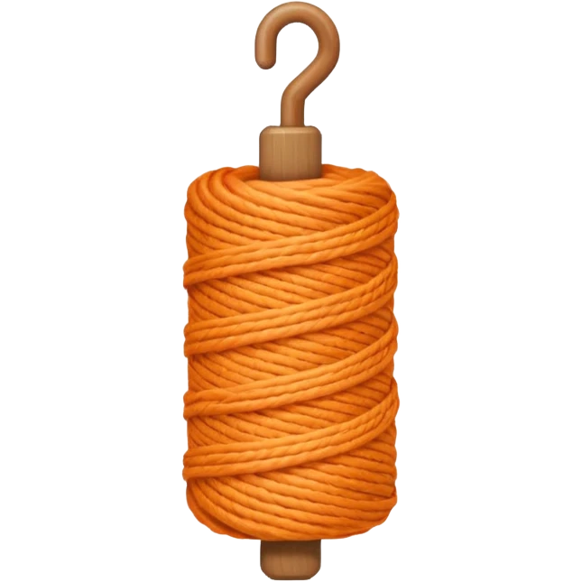 orange yarn on a bobbin emoji