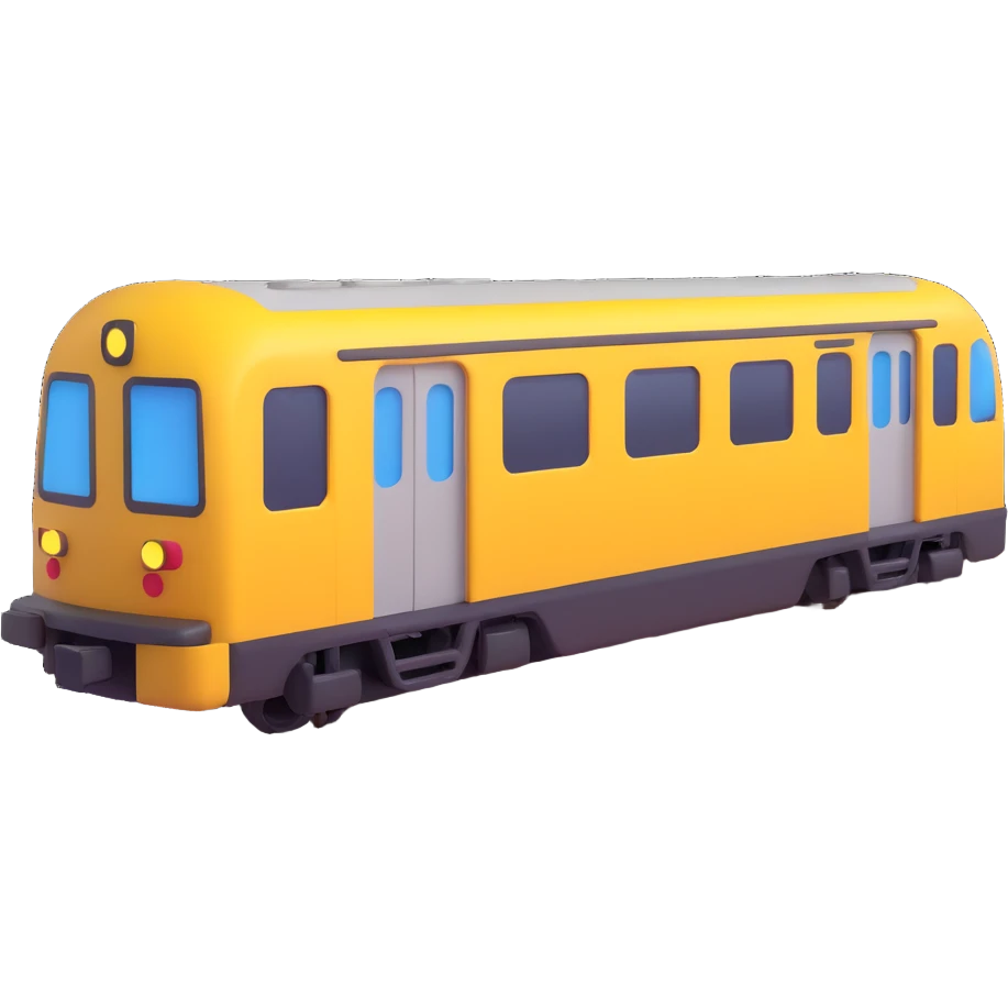 a 3D emoji of a subway train emoji