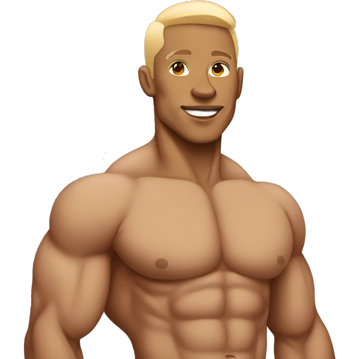 bodybuilder light skin colour  emoji
