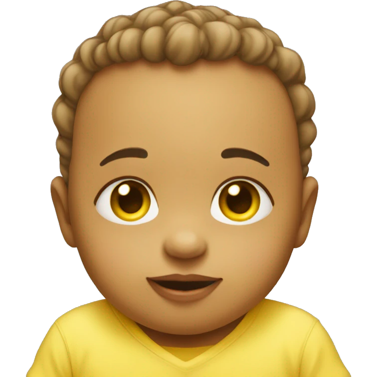 baby with yelow heart emoji