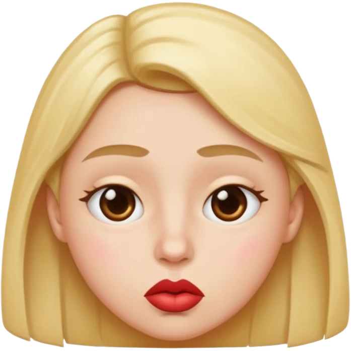 Kissing face, skeptical face, annoyance face emoji