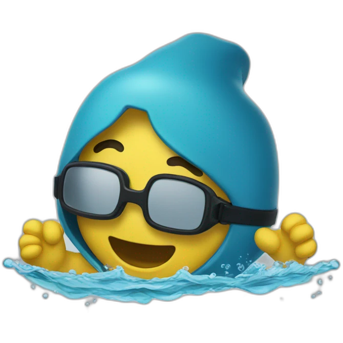 Schtroumpfs swimming emoji