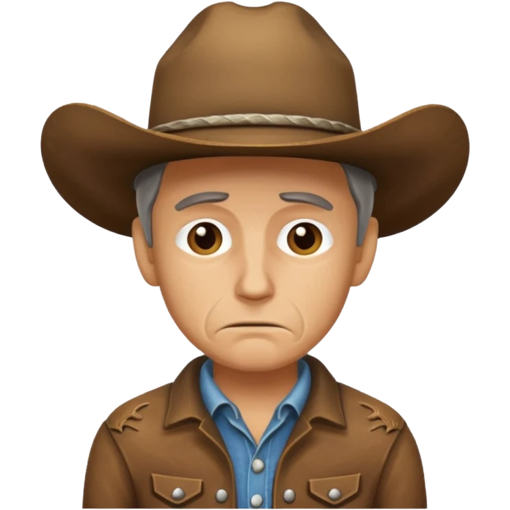 Sad cowboy emoji