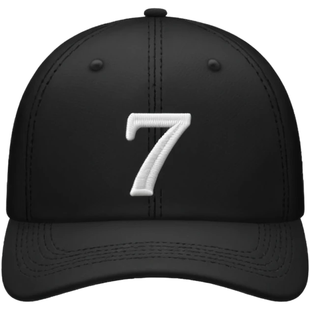 A black cap with 701 on the front  emoji