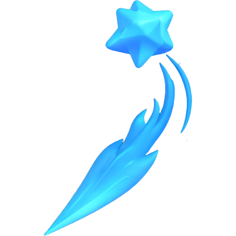 glowing blue comet emoji