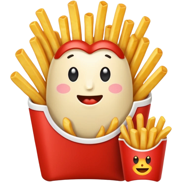 Floppa eating french fries emoji