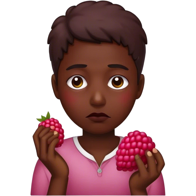 Friendly sad raspberry  emoji