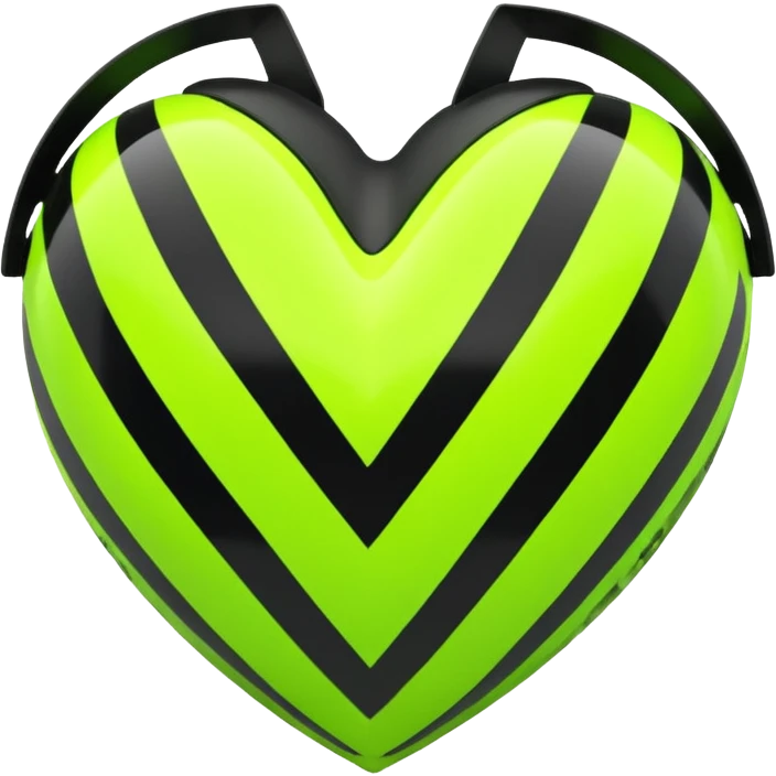 ate a Florecent green heart emoji as the same patterns as Lando Norris's helmet emoji