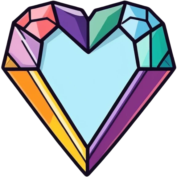 Heart made of precious gemstones  emoji