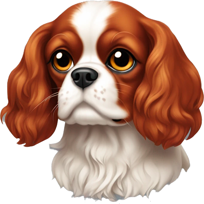 All red cavalier king charles spaniel no white fur ruby emoji