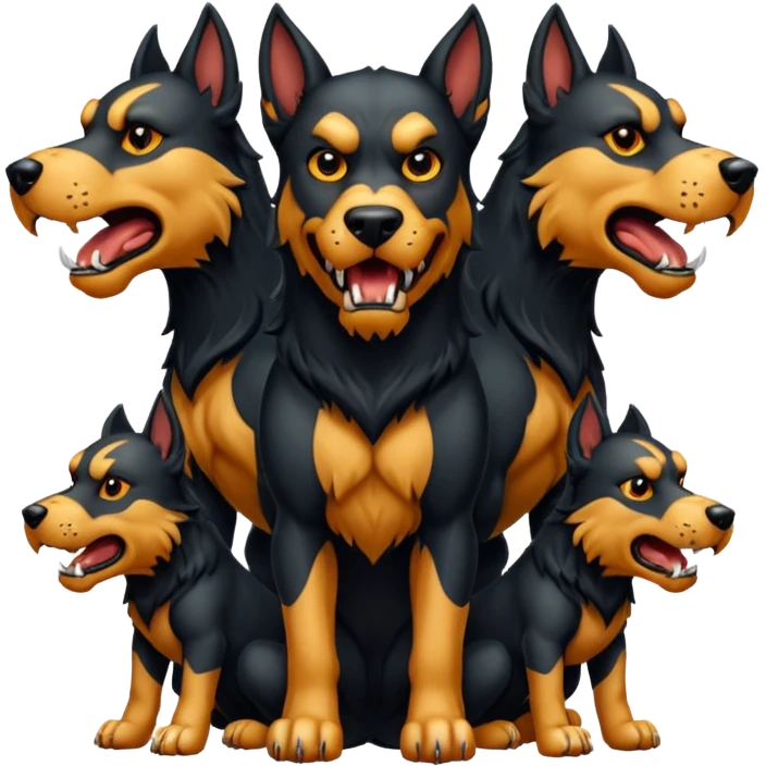 The three headed hound, cerberus emoji