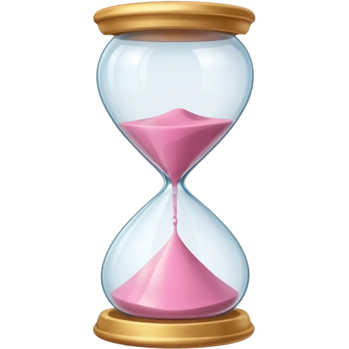 pink hourglass emoji