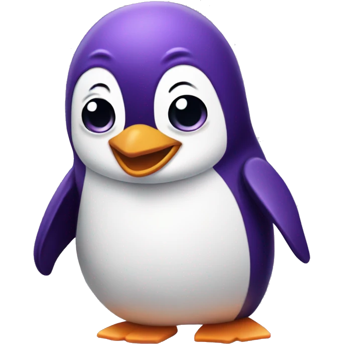 purple smiling penguin emoji