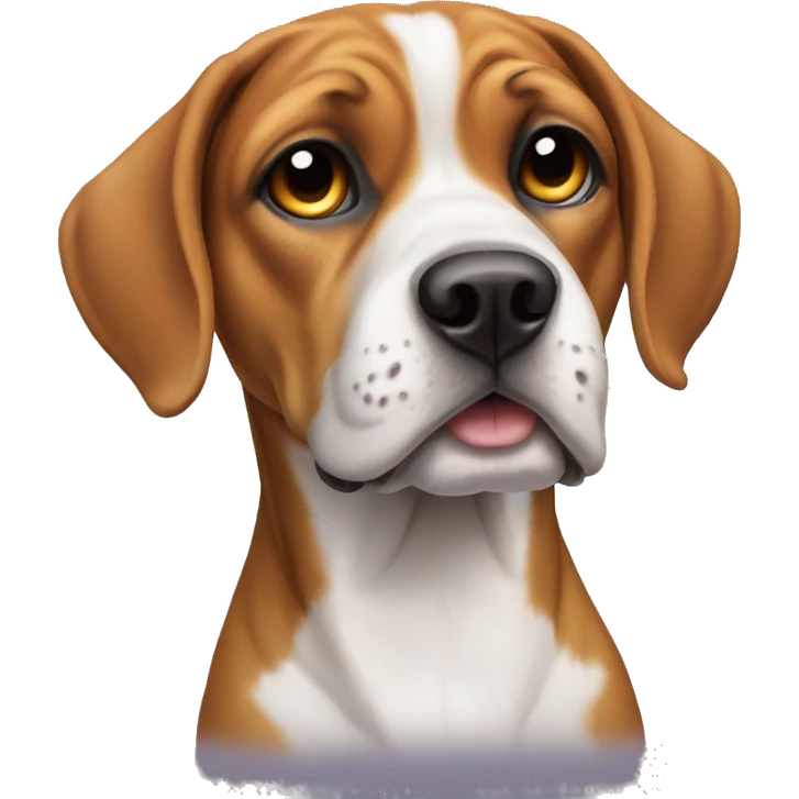 boxer beagle dog with halo  emoji