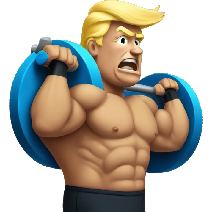 Donald trump lifting weights  emoji