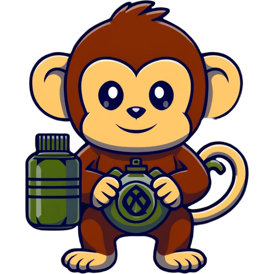 monkey with a grenade emoji