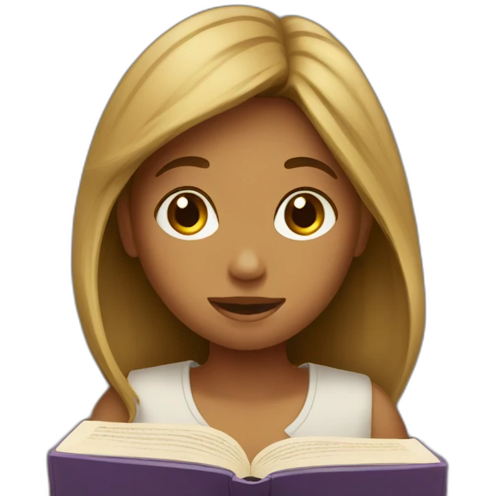 a girl reading bible emoji