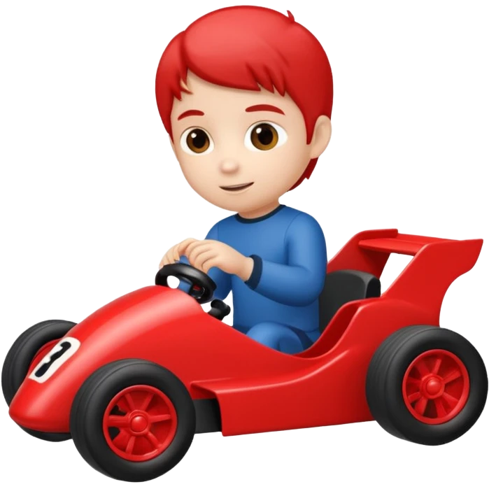 kid playing race car emoji