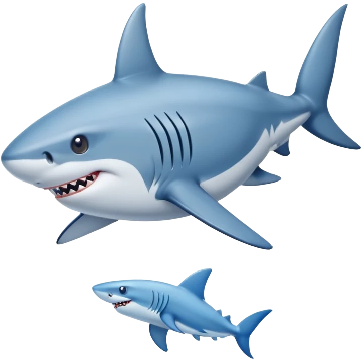 Shark with legs and blue shoes emoji