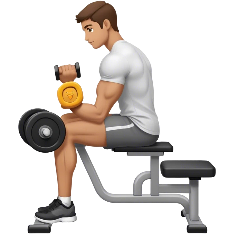 man weighted wrist curl emoji