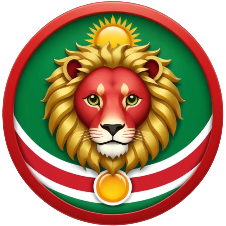 🦁☀️🇮🇷 اون شیر و خورشیدو بیار وسط پرچم جای الله emoji