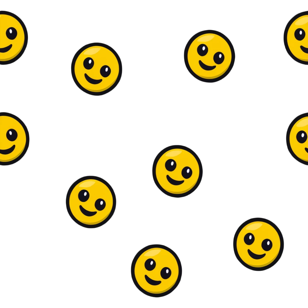 Adorable derpy emoji with googly eyes looking in different directions and a silly grin emoji